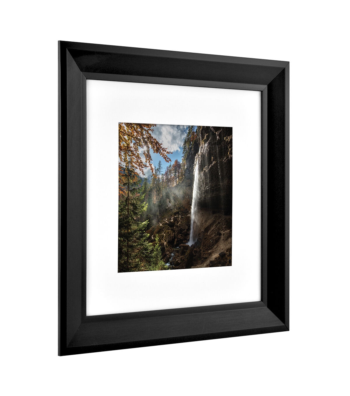 MCS Ascot Black 12 x 12 Matted to 8 x 8 Wall Frame