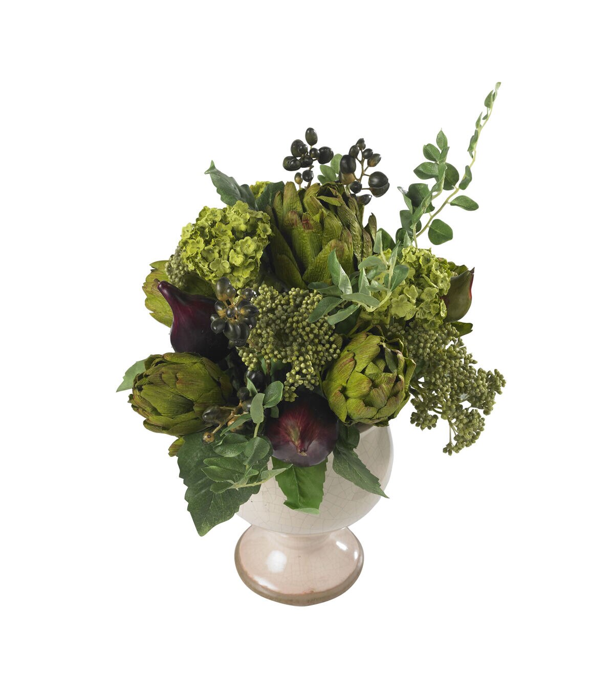 Nearly Natural Artichoke and Hydrangea Flower Arrangement