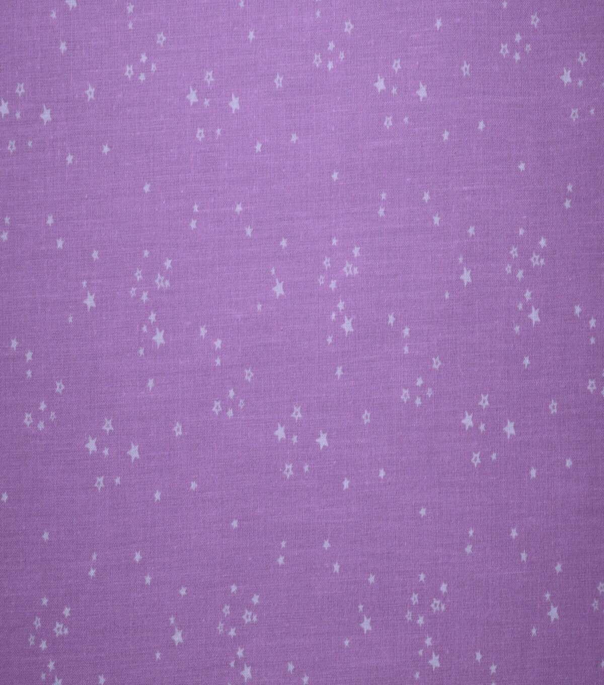 Scattered Stars on Purple Cotton Fabric by Quilter's Showcase
