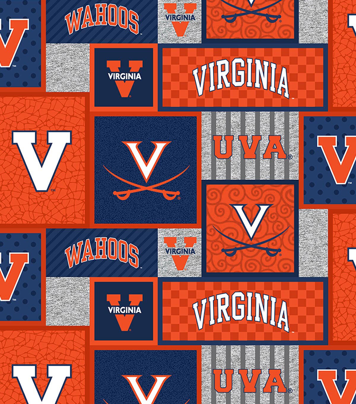 Virginia College Patch Fleece Fabric