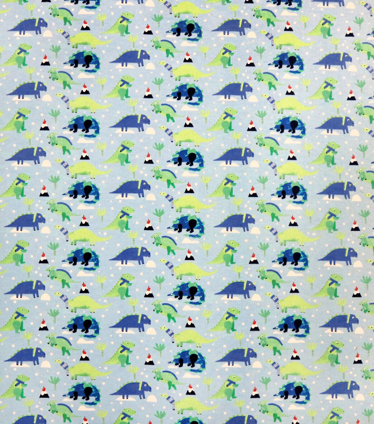 Winter Dinos Super Snuggle Flannel Fabric