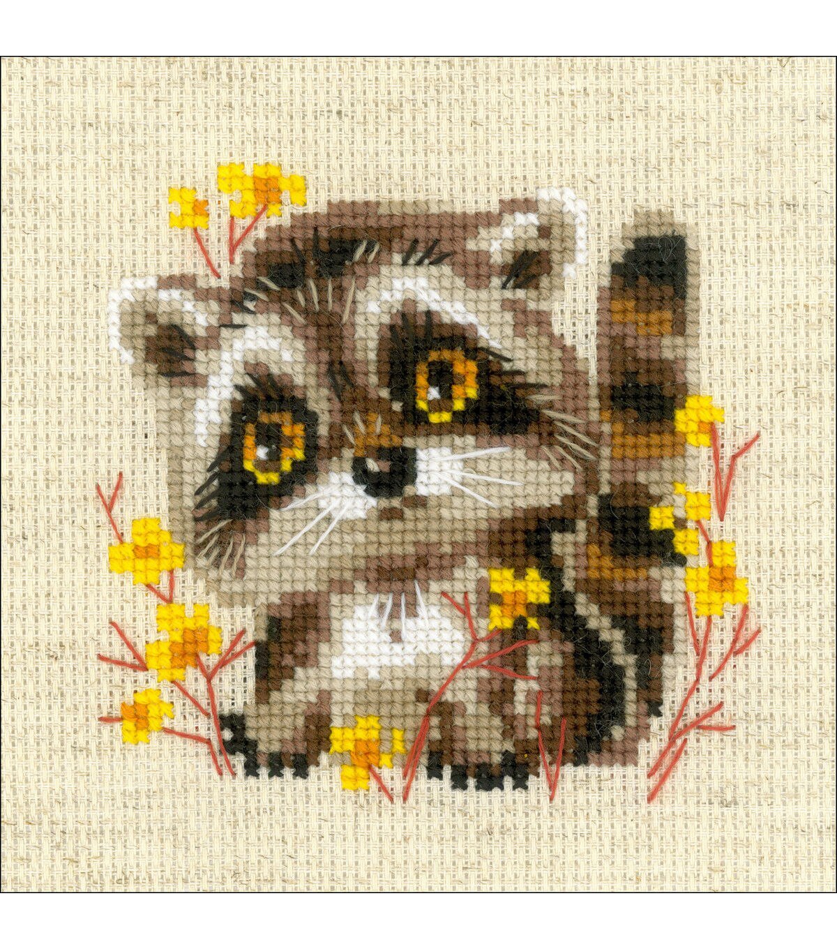 RIOLIS 5 Little Raccoon Counted Cross Stitch Kit