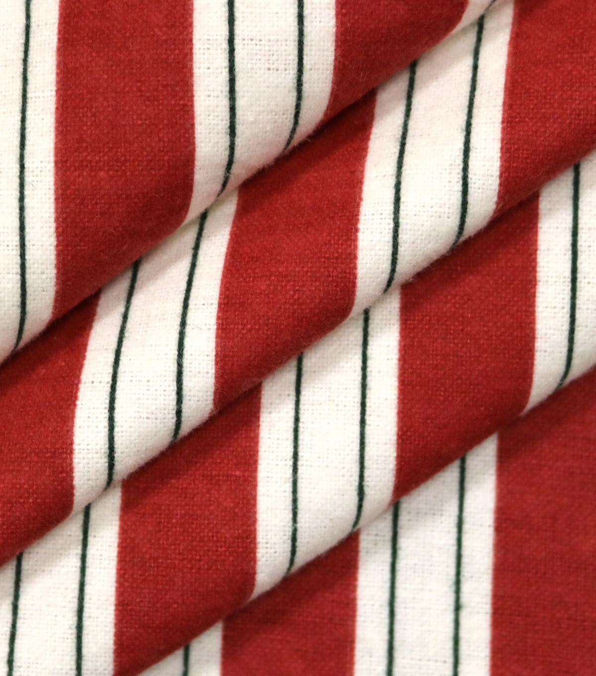 Stripe Red 108 Wide Flannel Fabric
