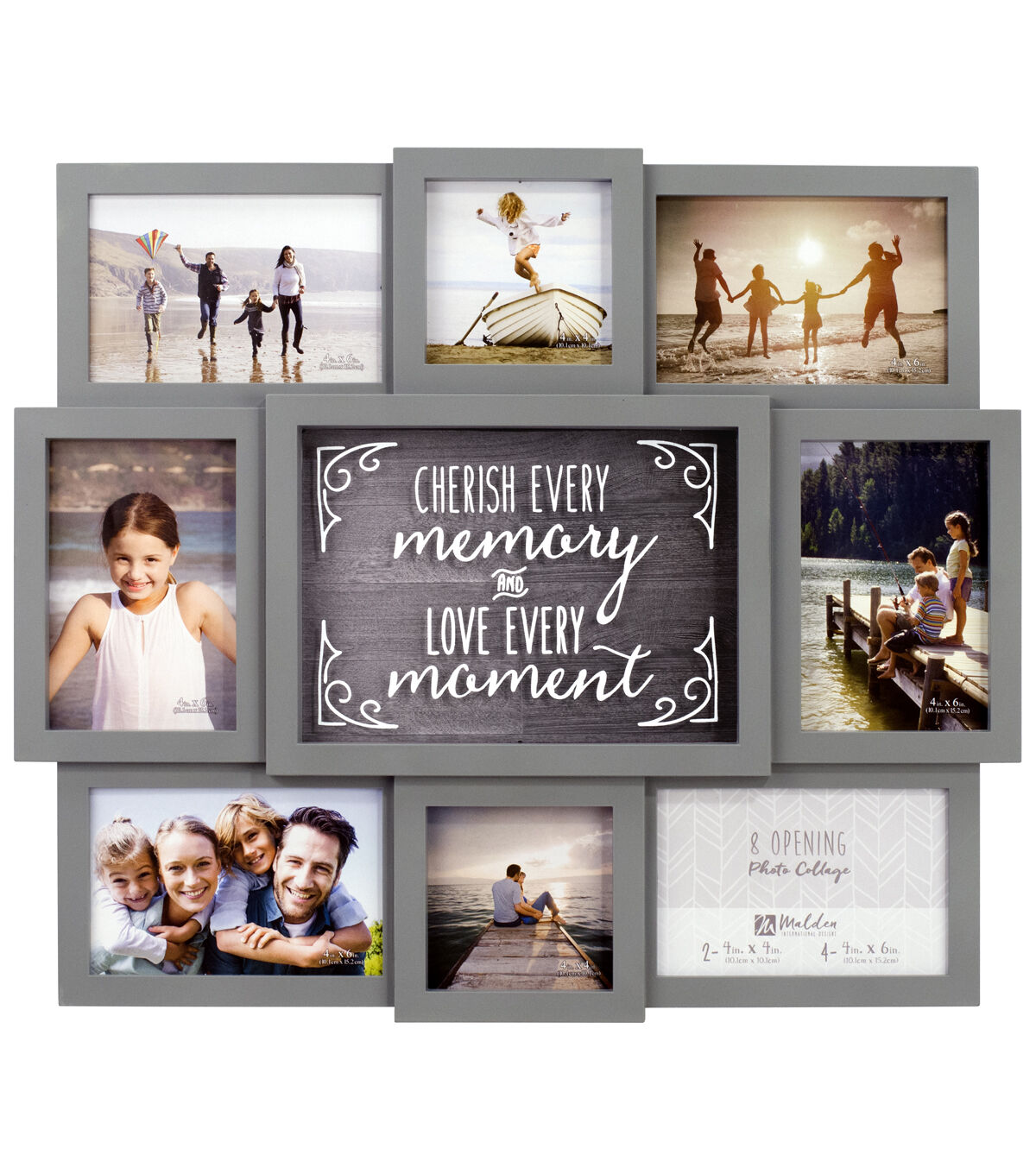 Malden 19 x 17 Cherish Every Memory 8 Photo Collage Frame