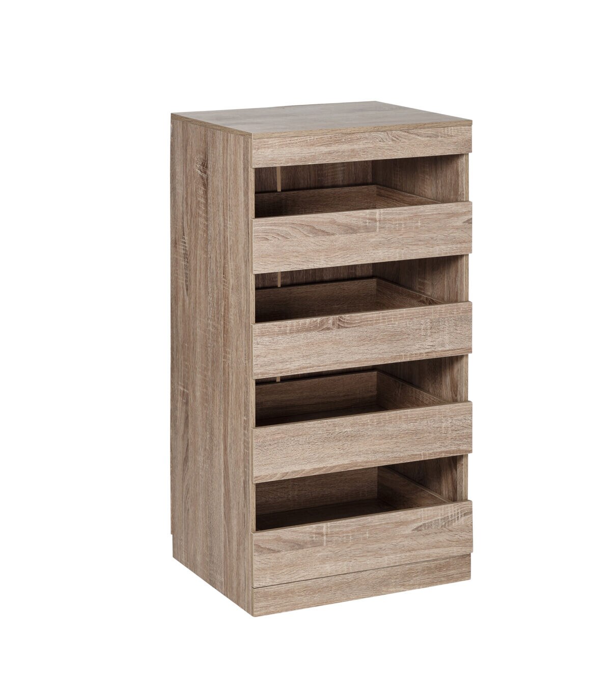 Honey Can Do 21 x 40 Brown Stackable Modular 4 Drawer Closet Organizer