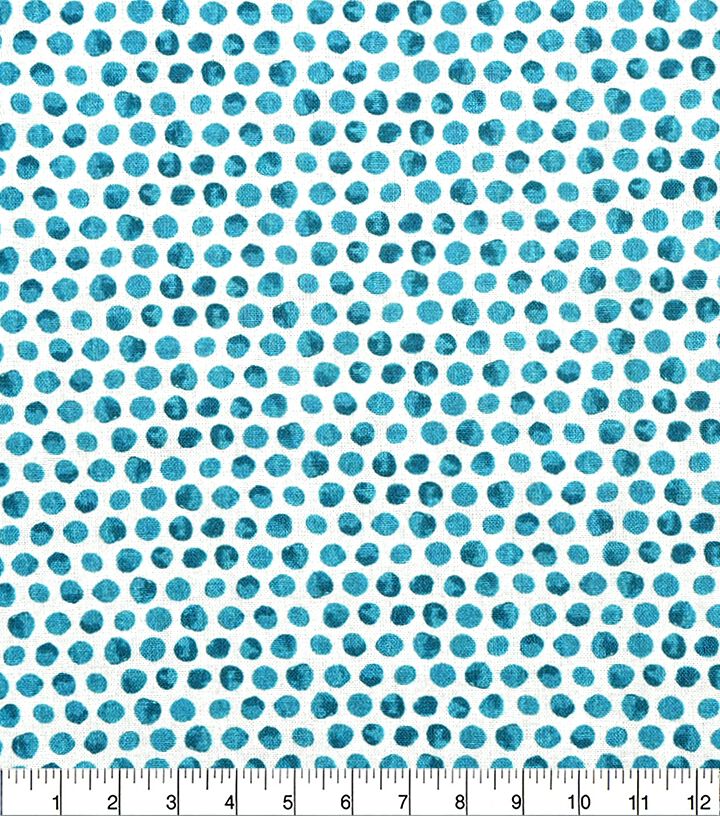 18 x 21 Teal Dots Cotton Fabric Quarter 1pc by Keepsake Calico