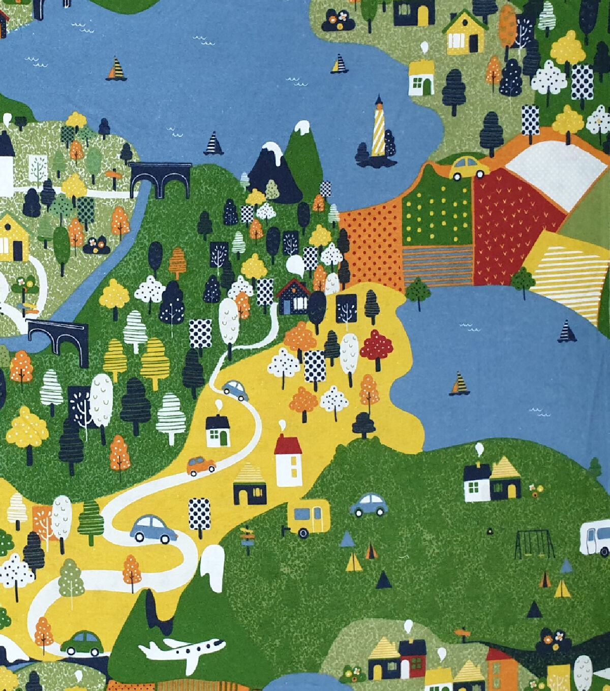 Town View Super Snuggle Flannel Fabric