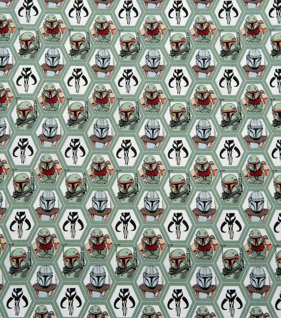 Mandalorian Clad In Beskar Armor Cotton Fabric