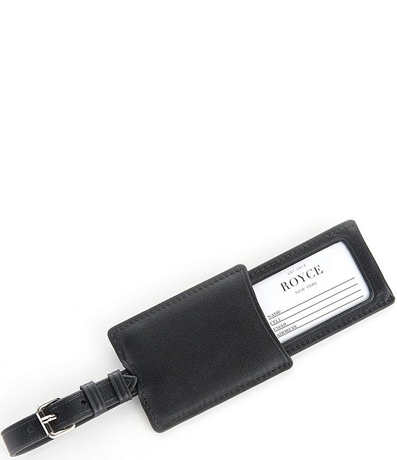 Retractable Leather Luggage Tag