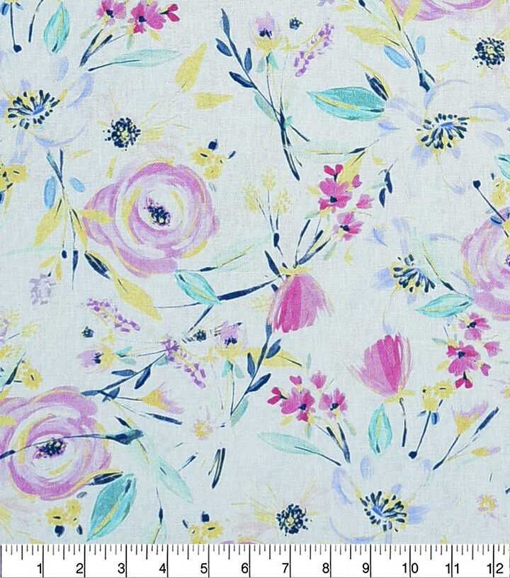 Pastel Floral Quilt Cotton Fabric by Keepsake Calico