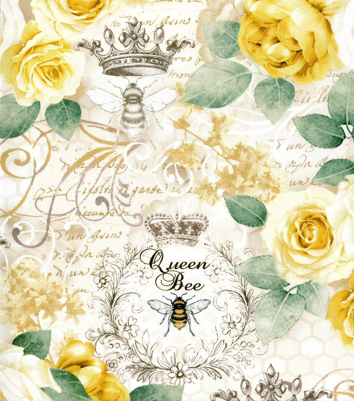 Hi Fashion Yellow Sunny Bee Premium Cotton Fabric