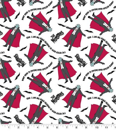 Munsters Grandpa Munster Halloween Cotton Fabric