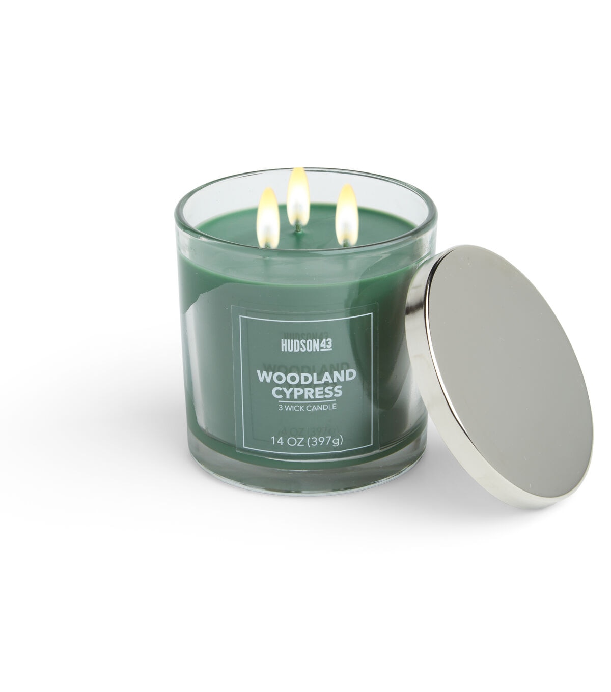 14oz Woodland Cypress Scented Jar Candle by Hudson 43