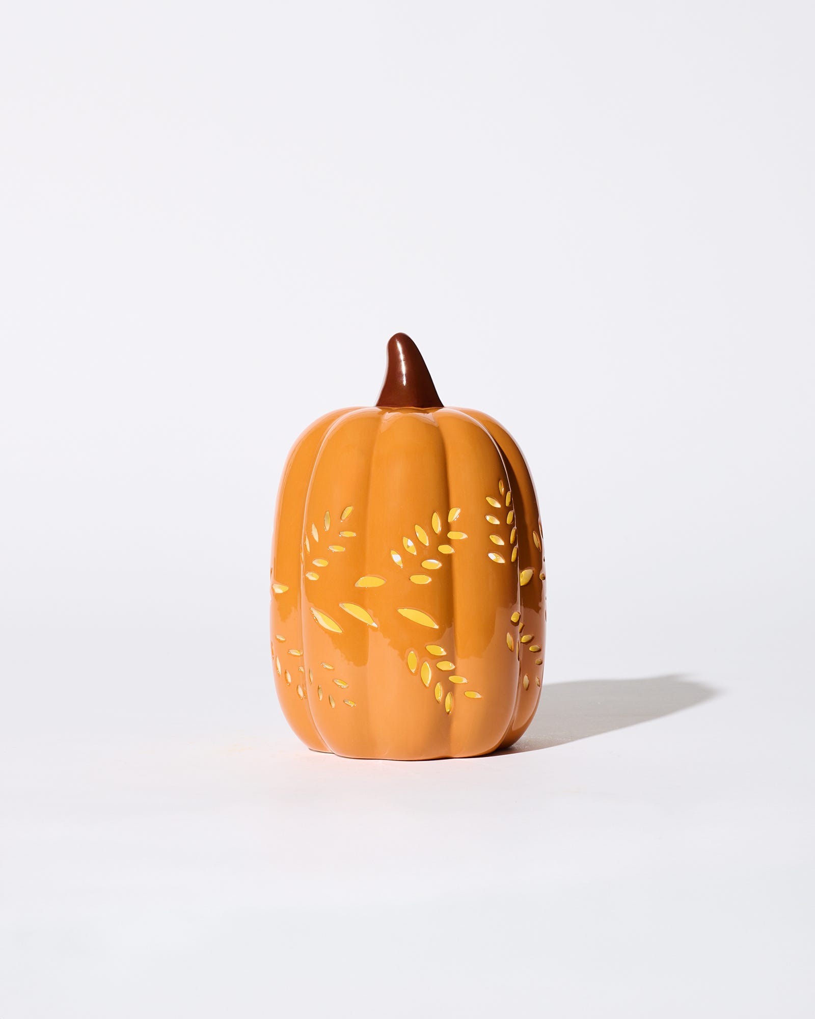 Glowing Pumpkin Large Ceramic LED