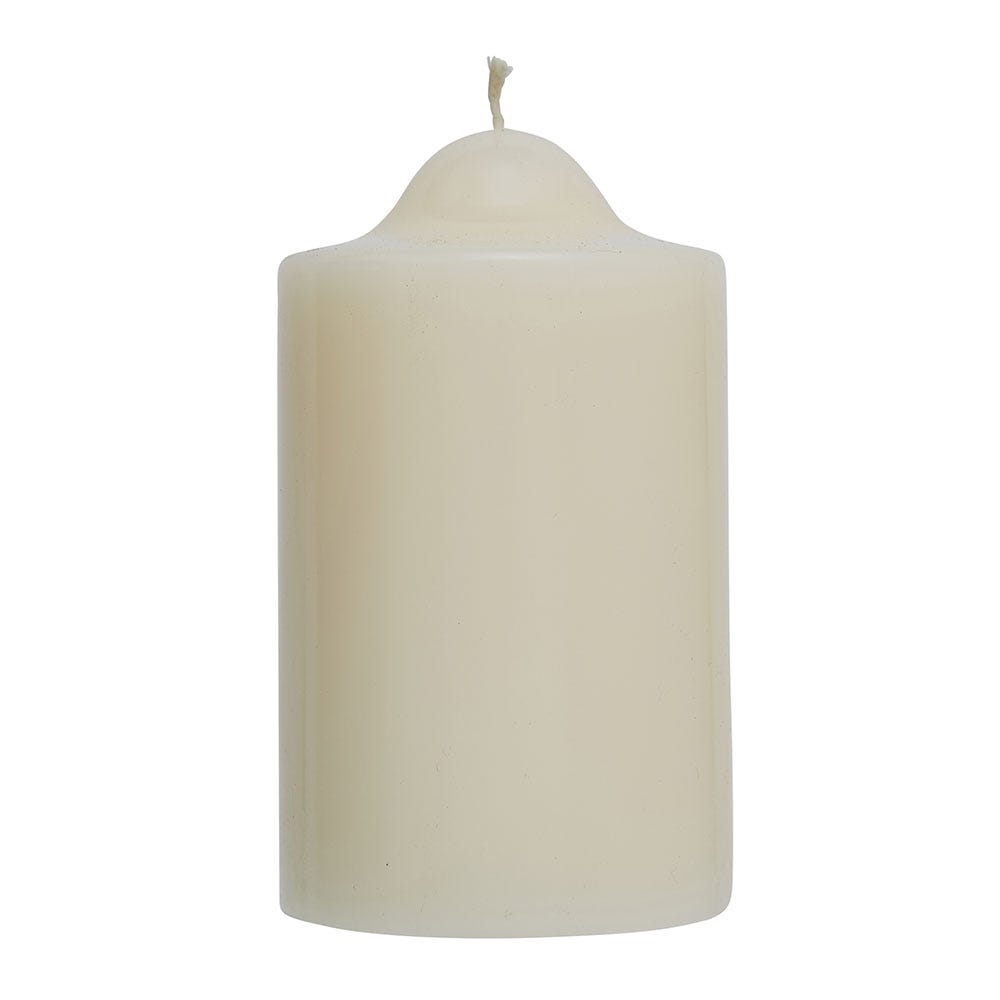 Ivory Unscented Pillar Dome Candle (110x76mm)