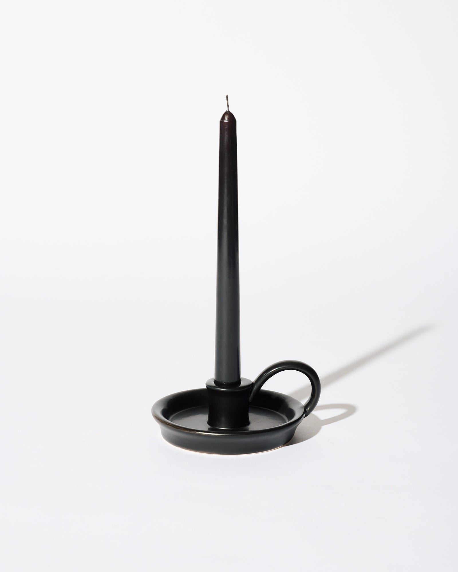 Black Classic Taper Holder Ceramic