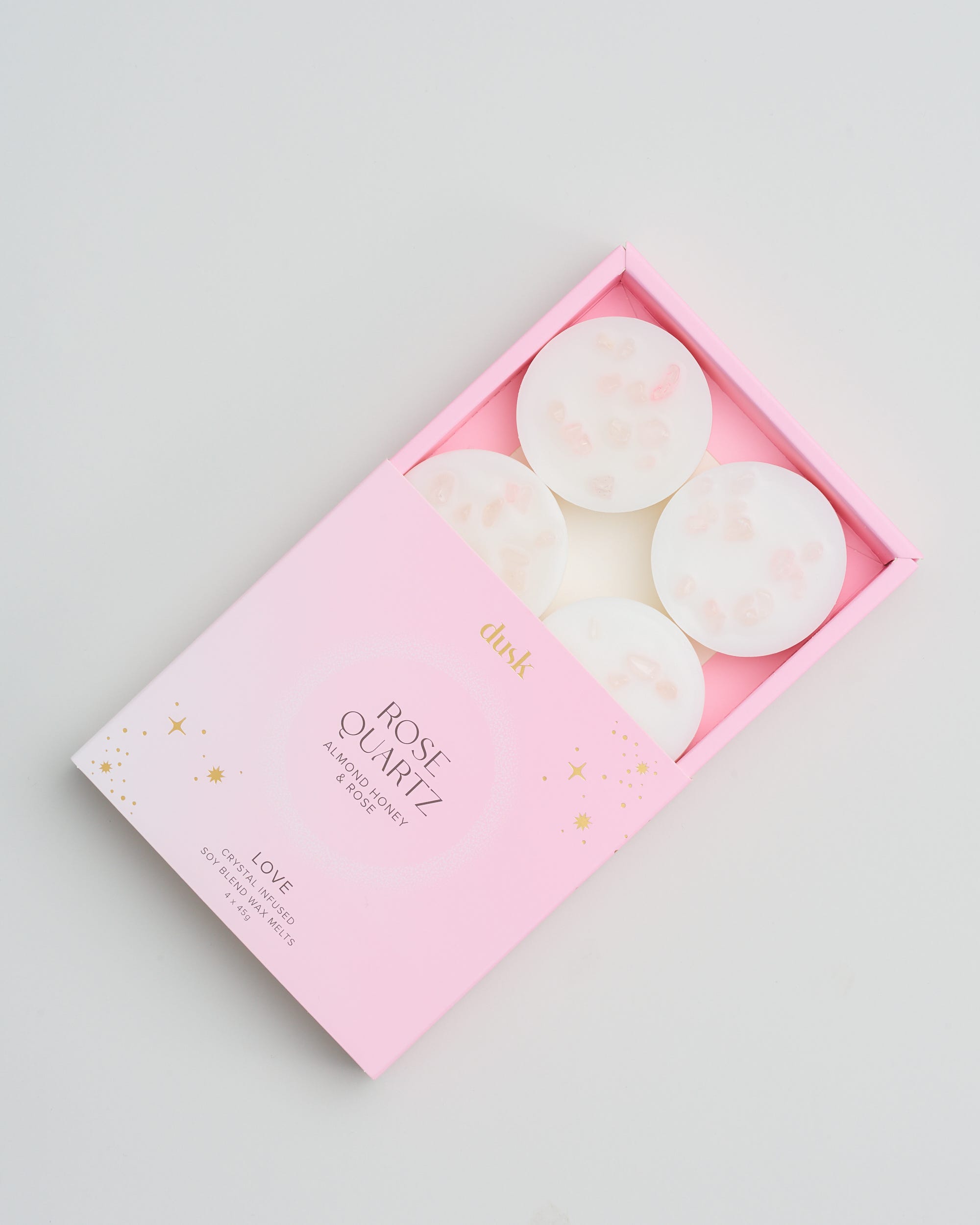 Rose Quartz Crystal Infused Soy Blend Scented Wax Melts 4 X 45G