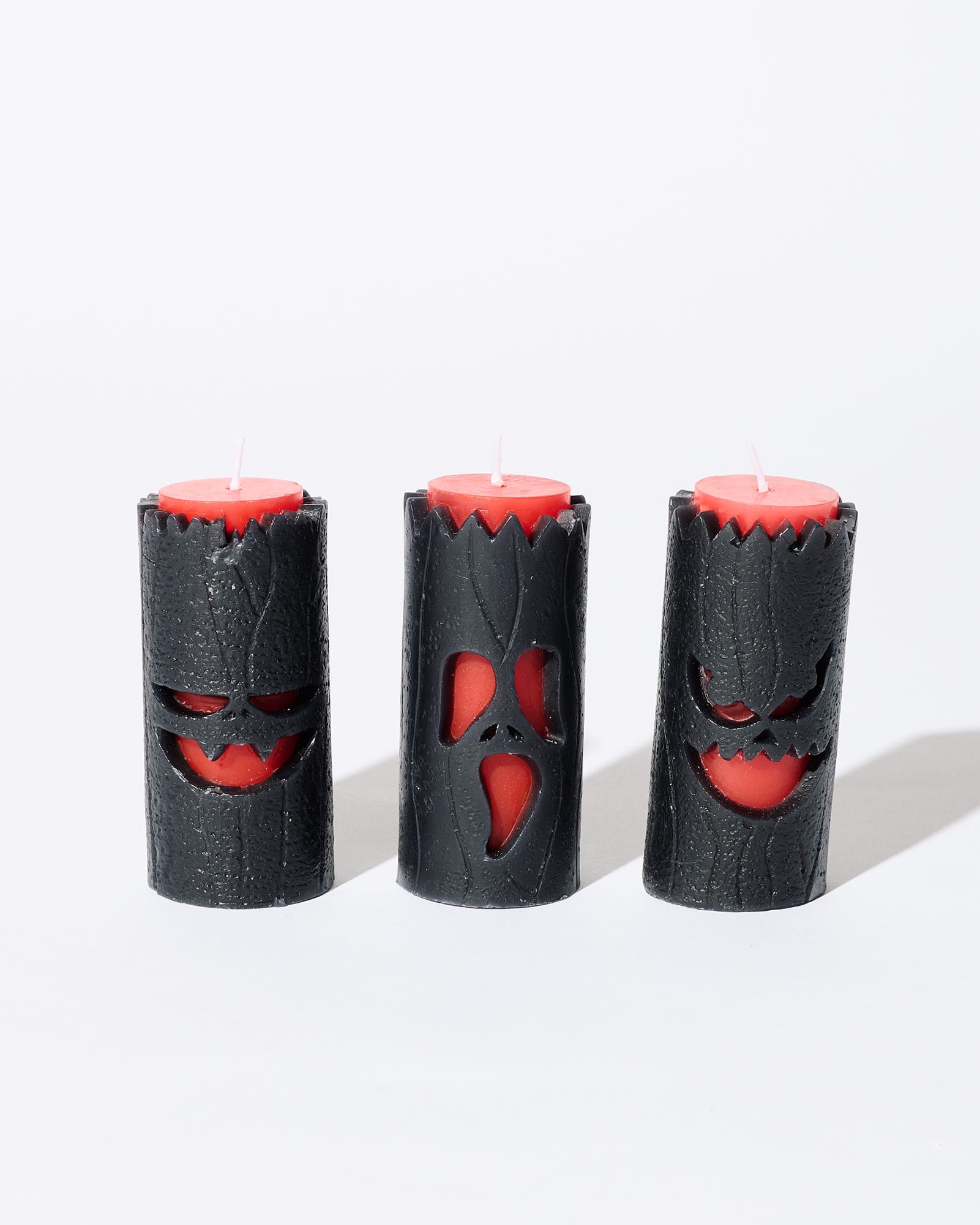 Bleeding Trees Unscented Candle Trio Black & Red 3 x 125g