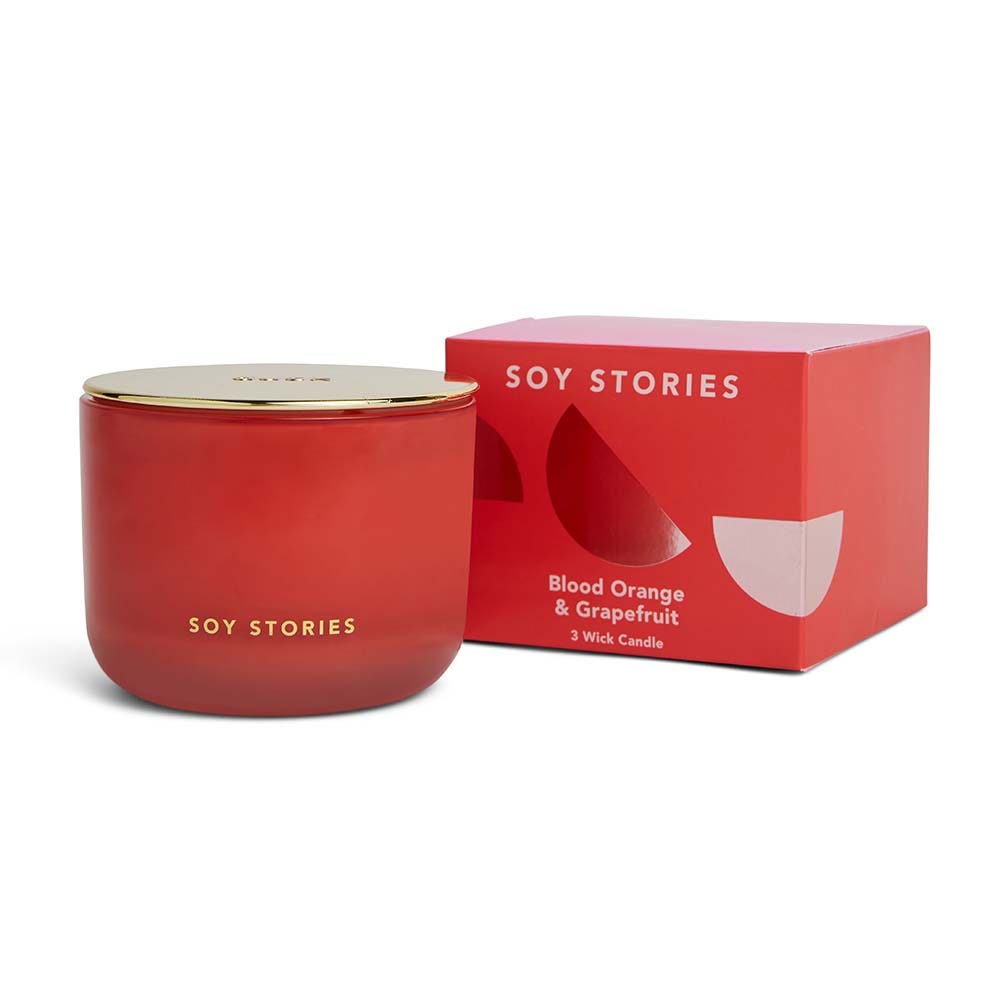Blood Orange & Grapefruit 3 Wick Soy Scented Candle