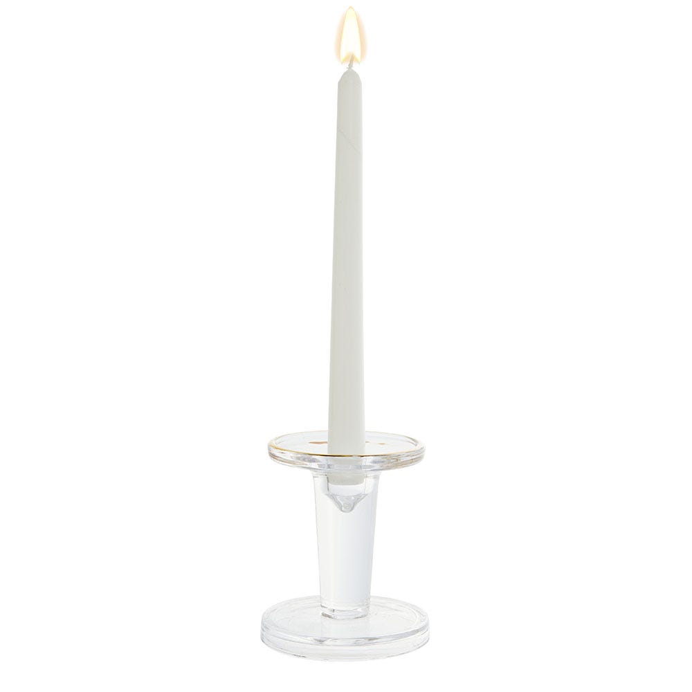 Mora Gold Rim Pillar & Taper Candle Holder Tall