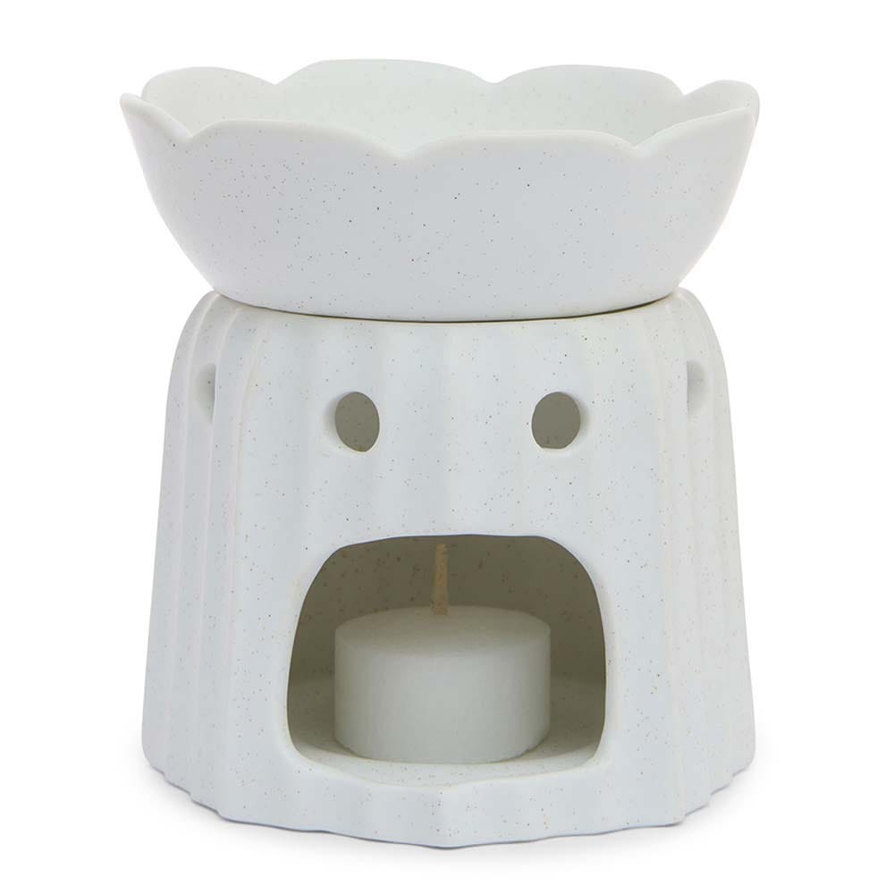 Lotus Flower White Oil Burner