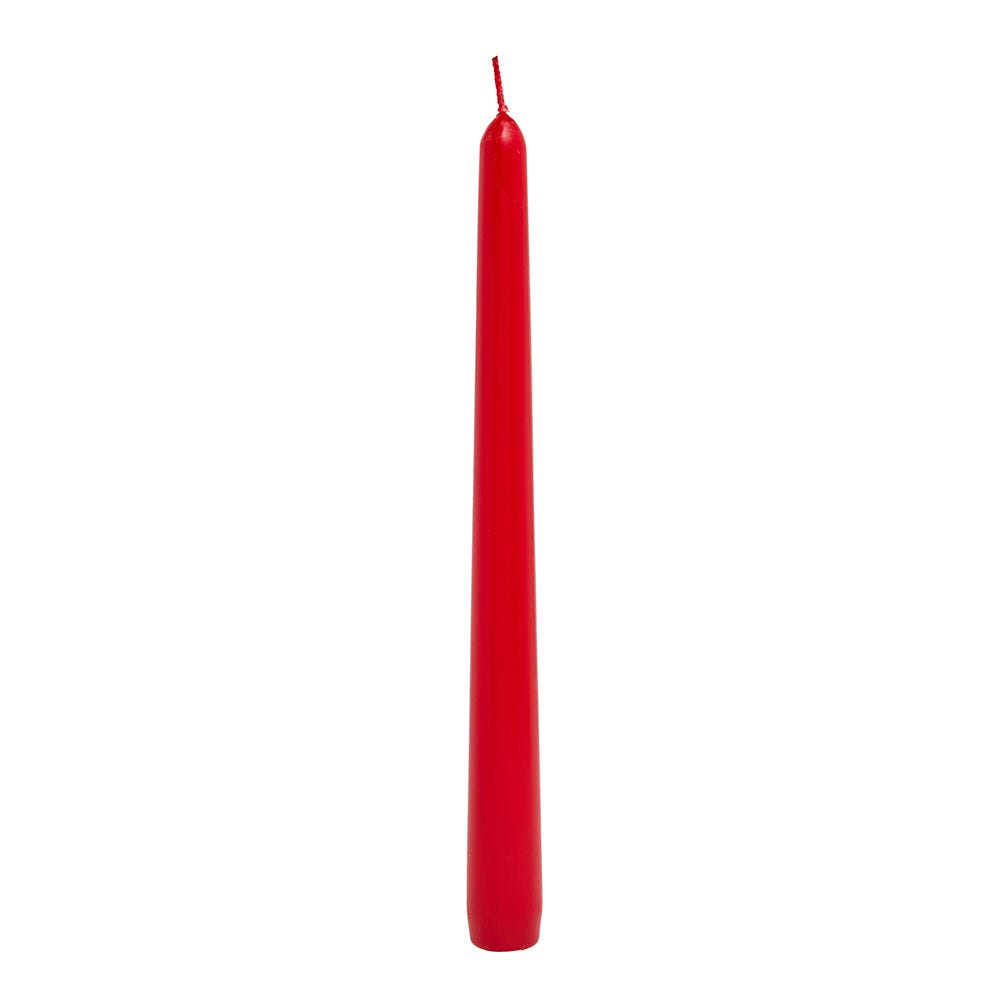 Red Unscented Taper Candle