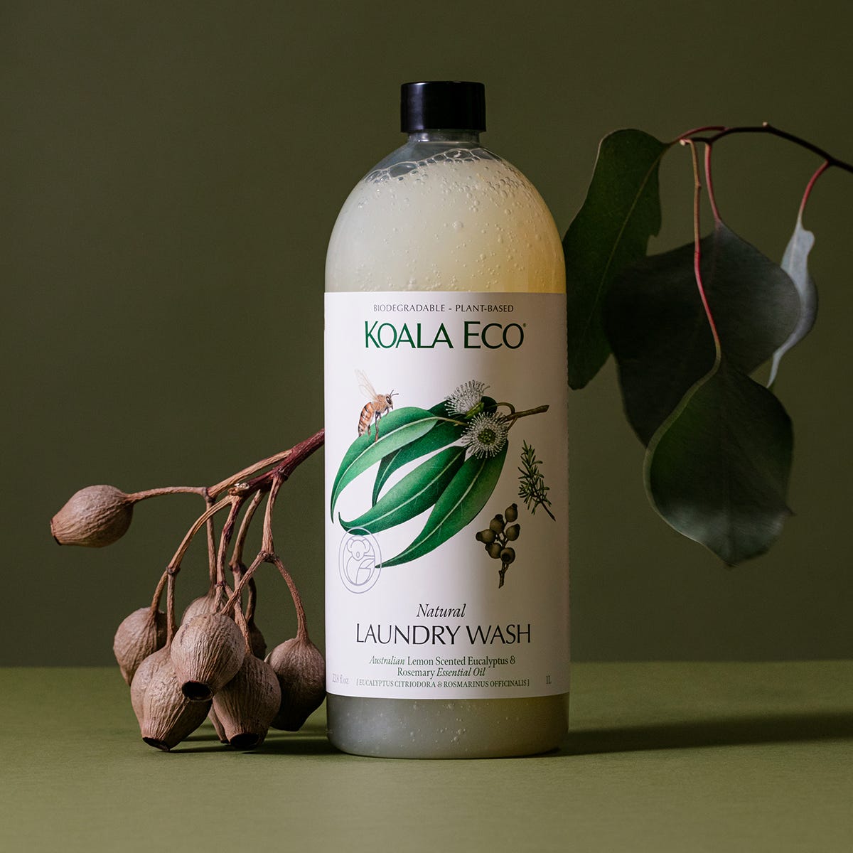 Koala Eco - Lemon Scented Eucalyptus & Rosemary Laundry Liquid - 1 Litre