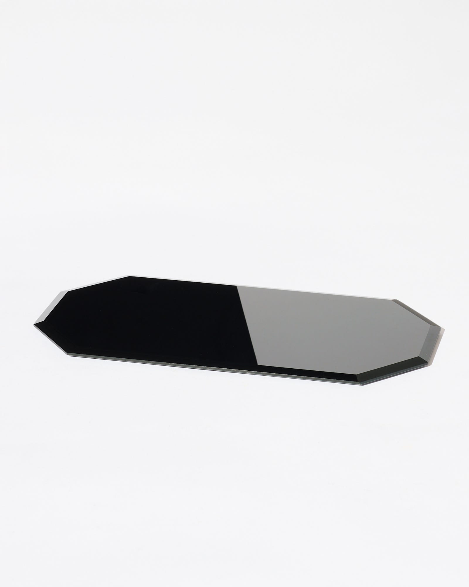 Black Mirror Plate Rectangle 25cm