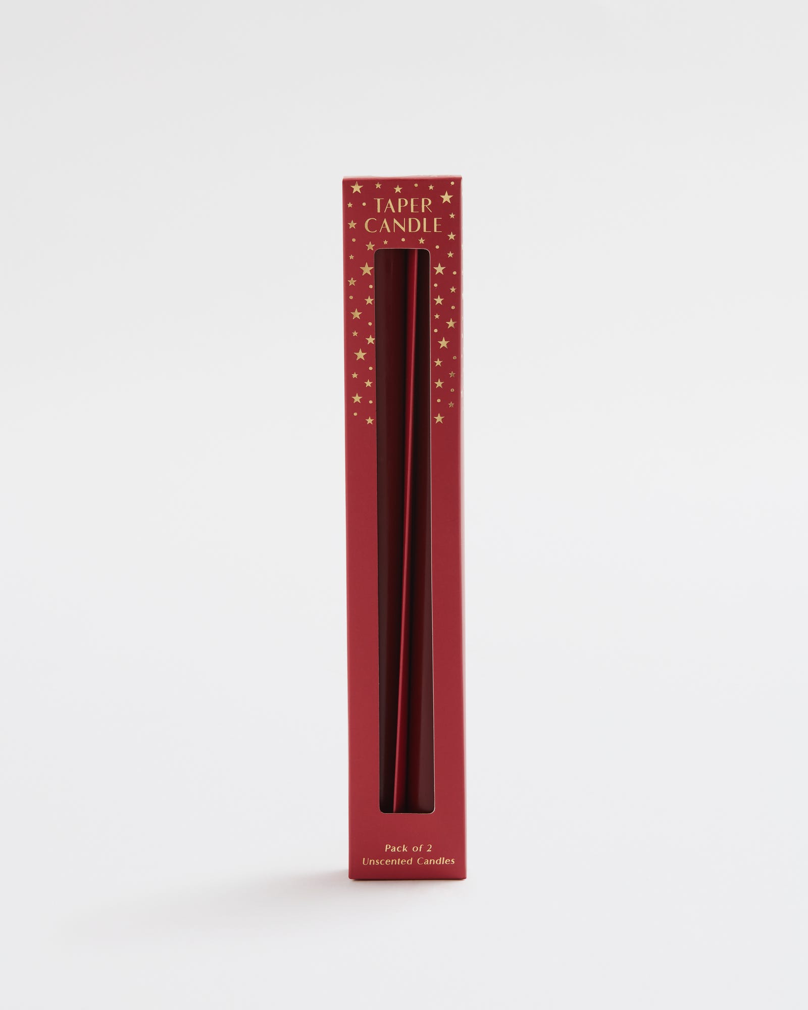 Unscented Red Taper Candle Red 2pk