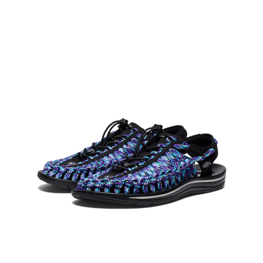 Men's UNEEK Flat Cord Sneaker x Bamboo Shoots  |  Black/Tillandsia Purple