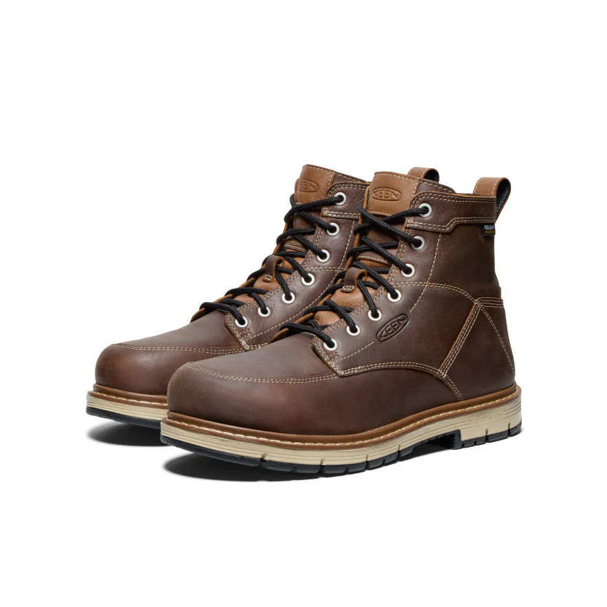 Men's San Jose 6 Waterproof 90° Heel Boot (Aluminum Toe)  |  Bison/Black