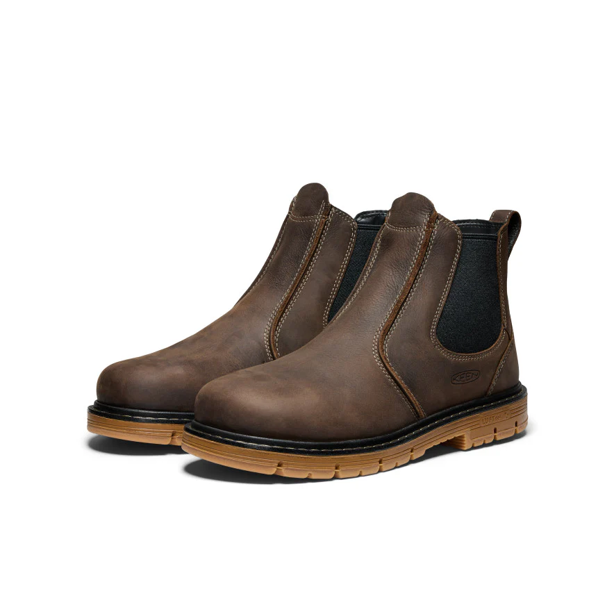 Men's San Jose Chelsea 90° Heel Boot (Aluminum Toe)  |  Cascade Brown/Gum