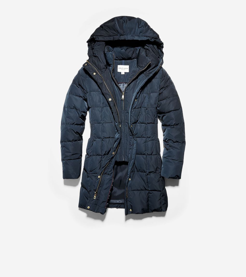 Women's 32" Signature Hooded Taffeta Down Coat