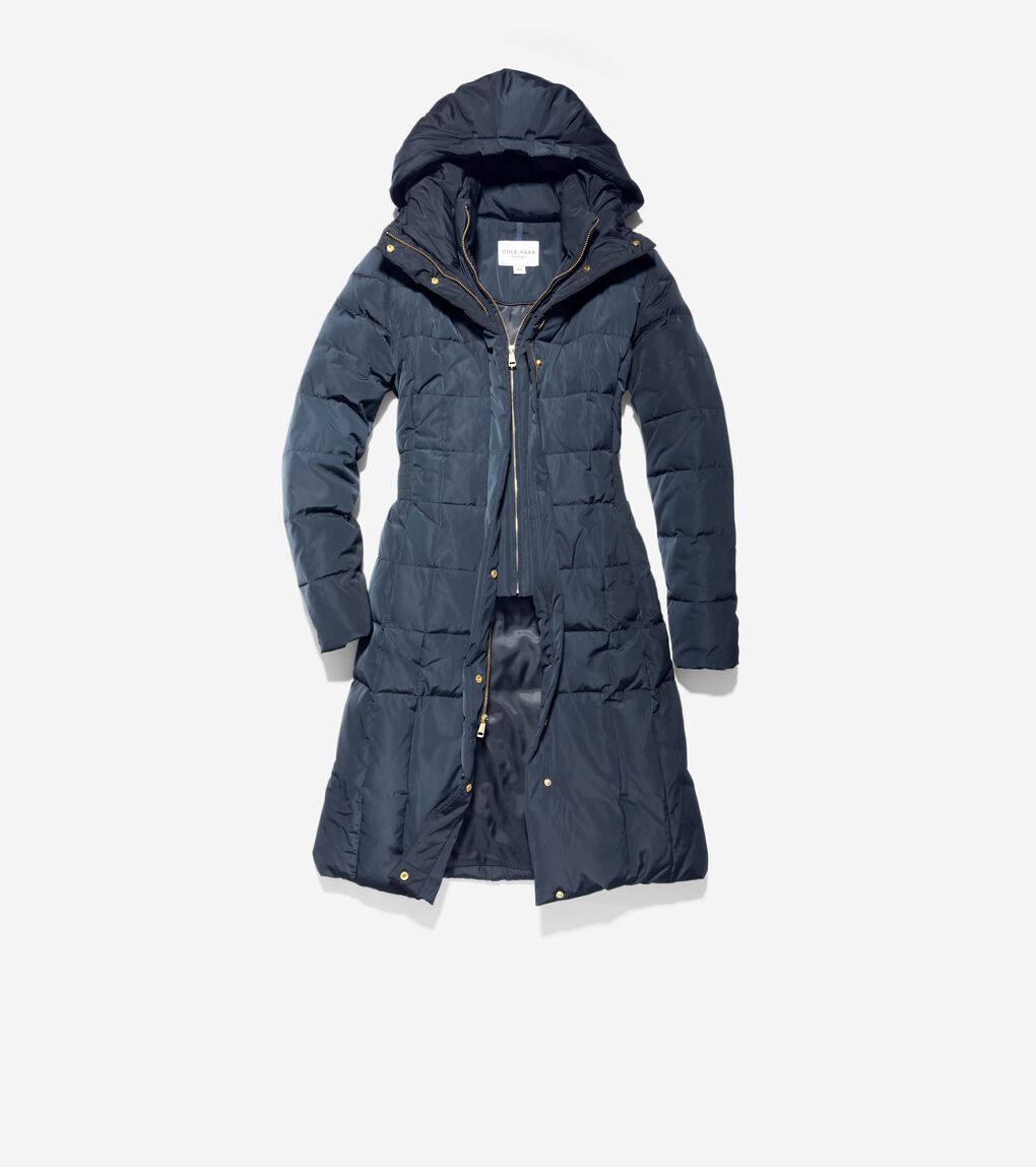 Women's 40" Signature Hooded Taffeta Down Coat