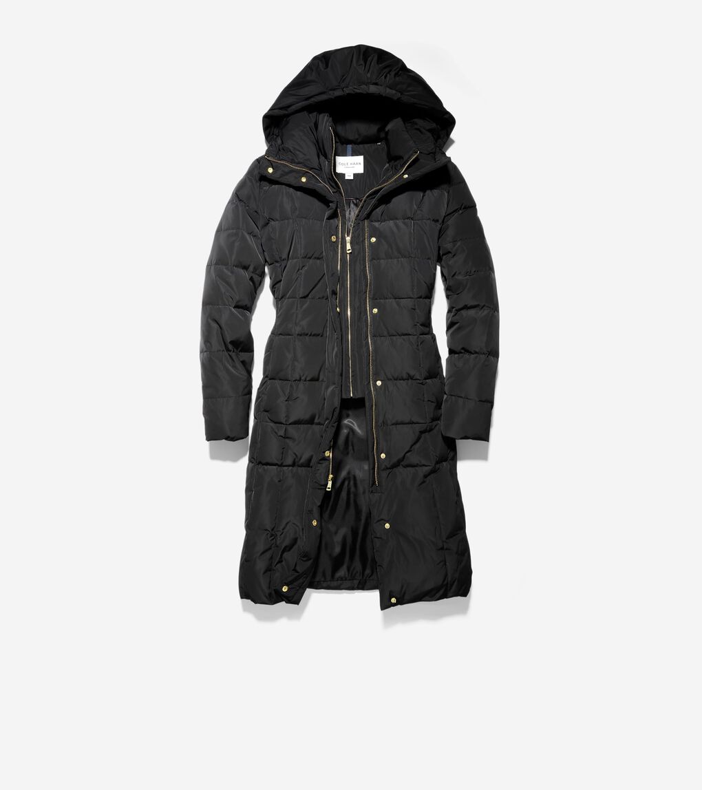 Women's Signature 40" Taffeta Down Coat with Hood