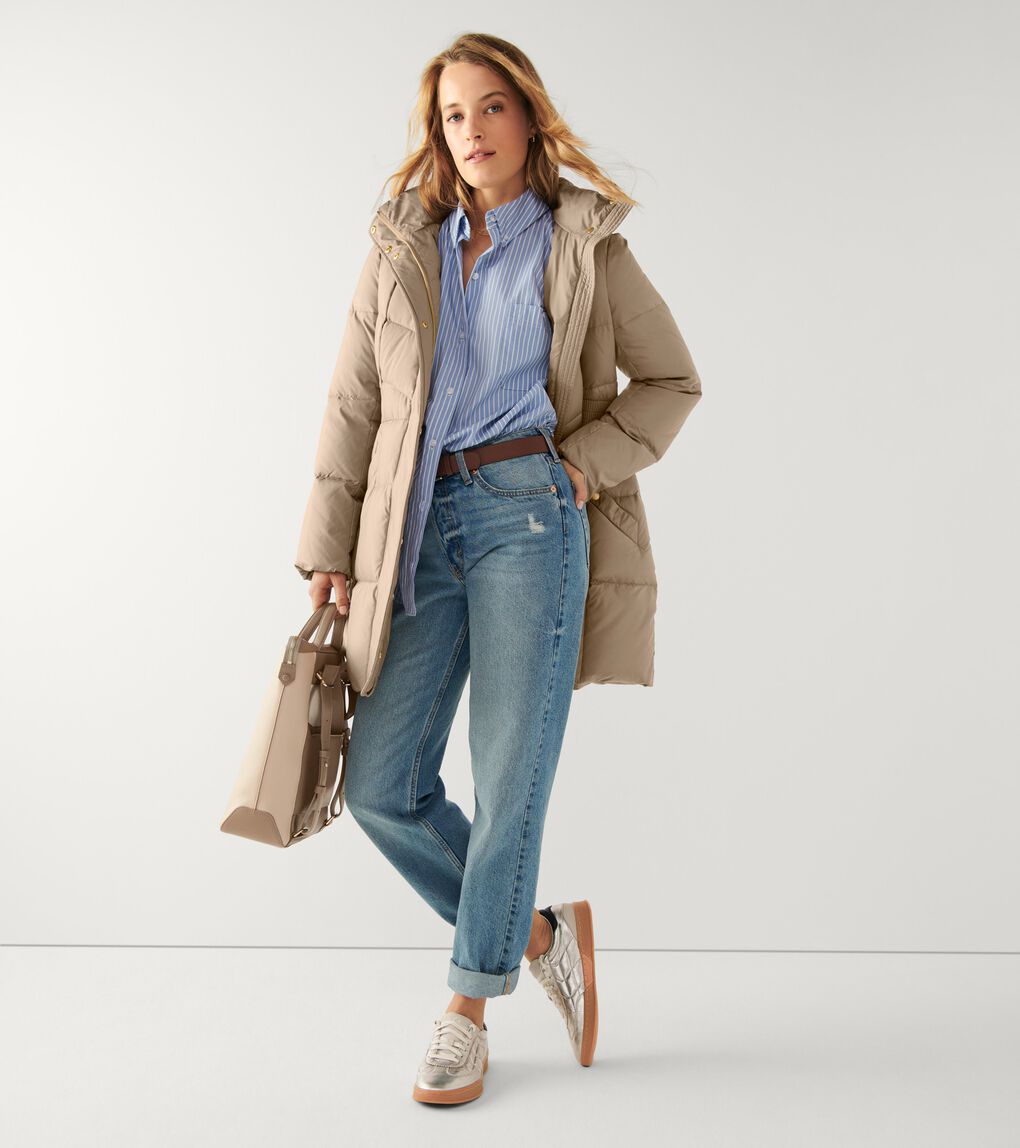 Women's Essential Down Coat with Removable Fur