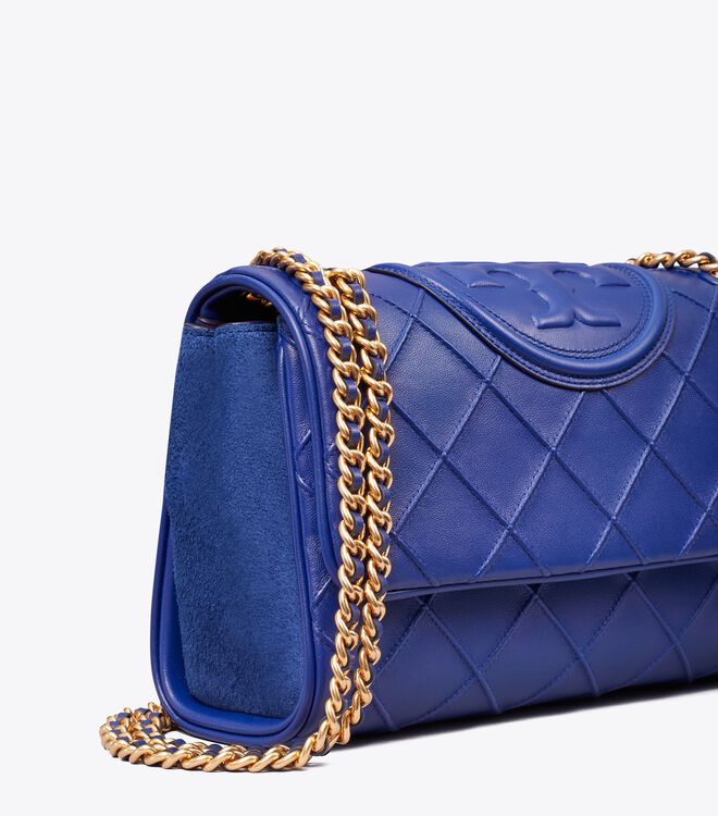 Tory Burch Navy Fleming Soft Convertible Shoulder Bags