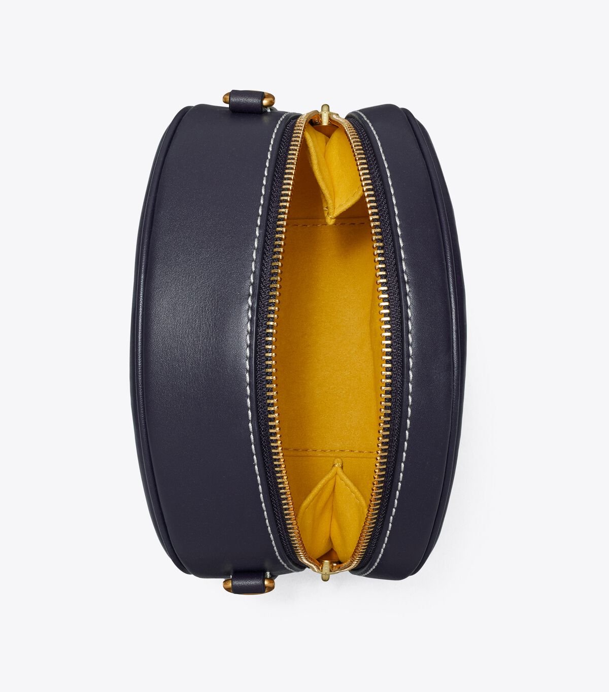 Tory Burch Navy T Monogram Jacquard Moon Crossbody Bags