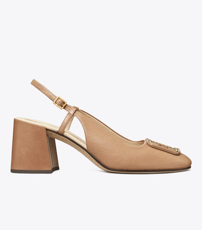 Tory Burch Khaki Georgia Heels