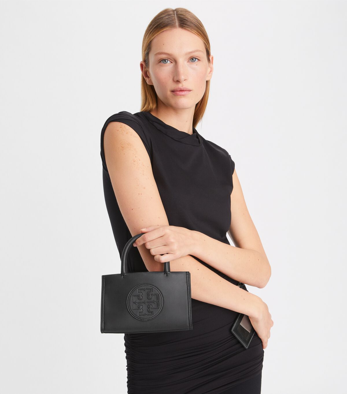 Tory Burch Black Mini Ella Bio Tote Bags