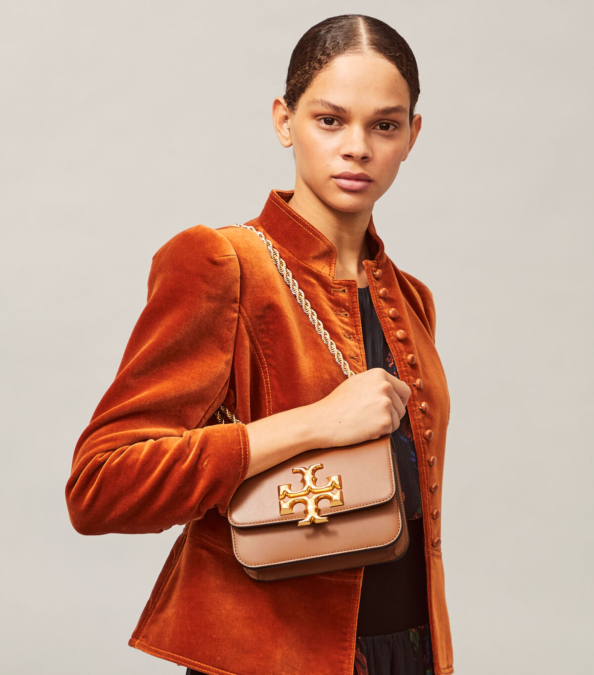Tory Burch Brown Small Eleanor Shoulder Bags