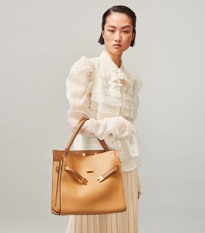 Tory Burch Brown Lee Radziwill Satchel Bags