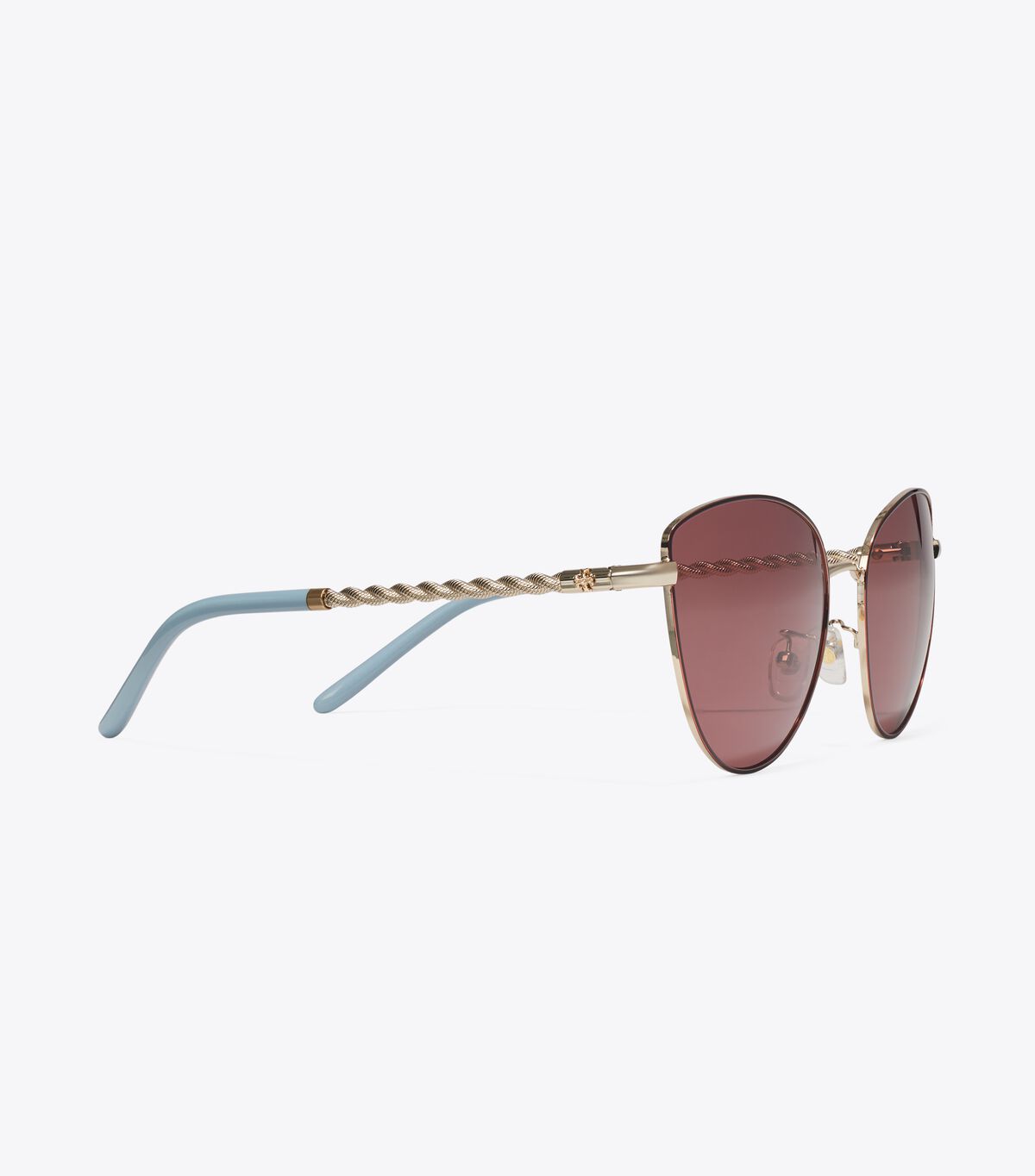 Tory Burch Light Gold / Burgundy Eleanor Chain Cat Eye Sunglasses
