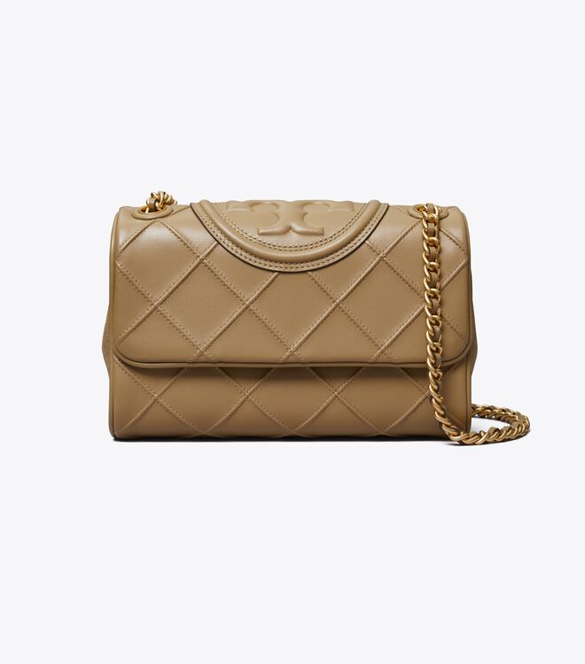 Tory Burch Grey Small Fleming Soft Convertible Shoulder Bags