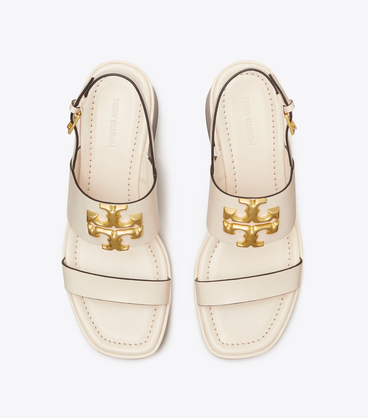 Tory Burch White Eleanor Heels