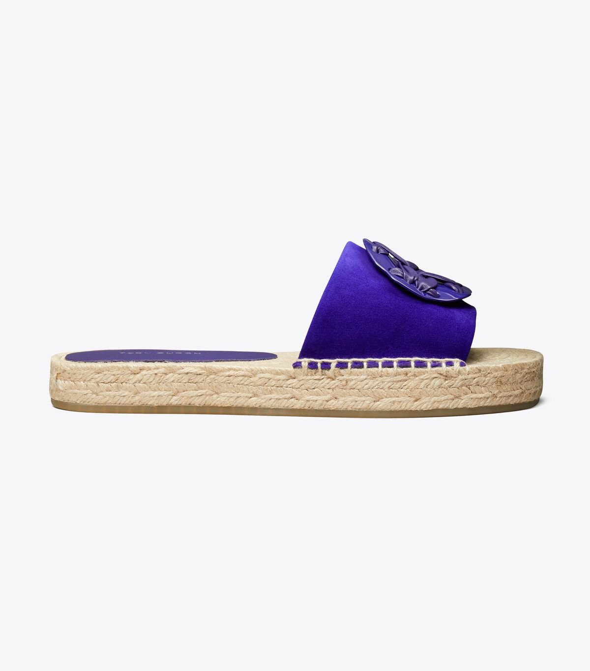 Tory Burch Deep Purple Woven Double T Espadrille