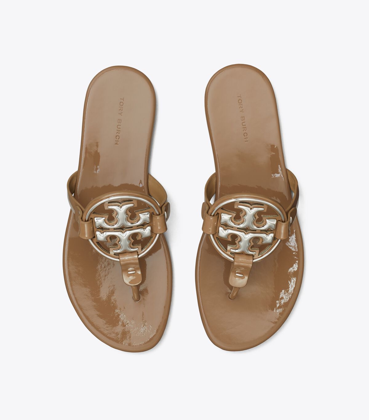 Tory Burch Khaki Metal Miller Soft Sandals