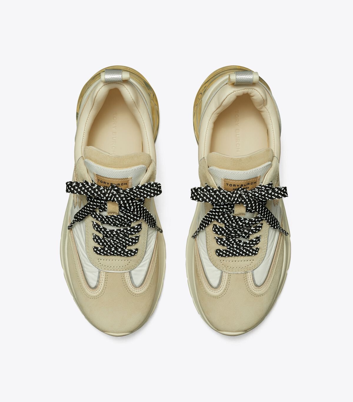 Tory Burch White / Light Cream Good Luck Sneakers