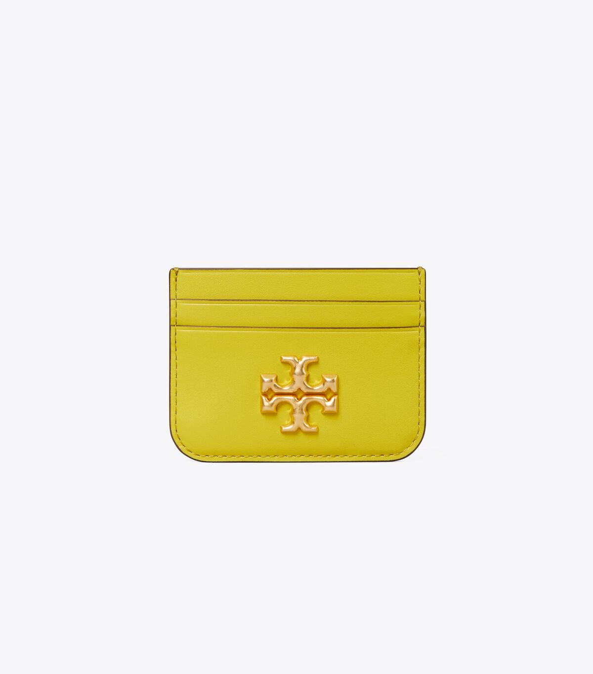 Tory Burch Yellow Green Eleanor Card Case