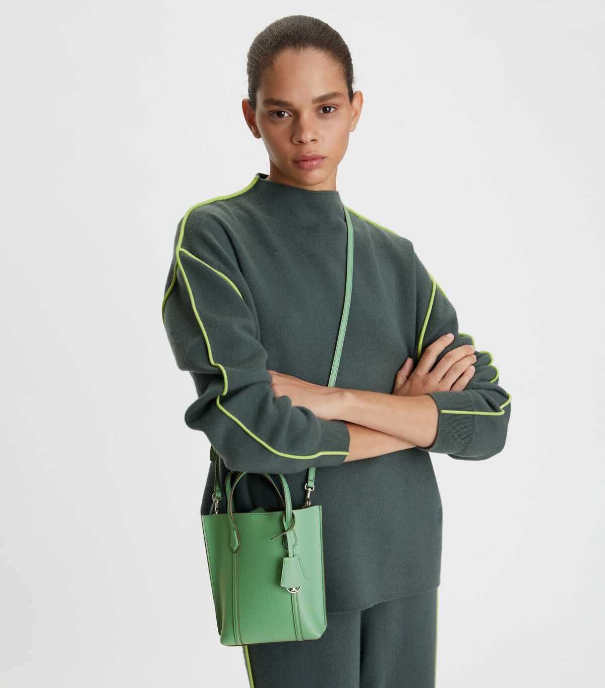 Tory Burch Green Perry Mini Bag